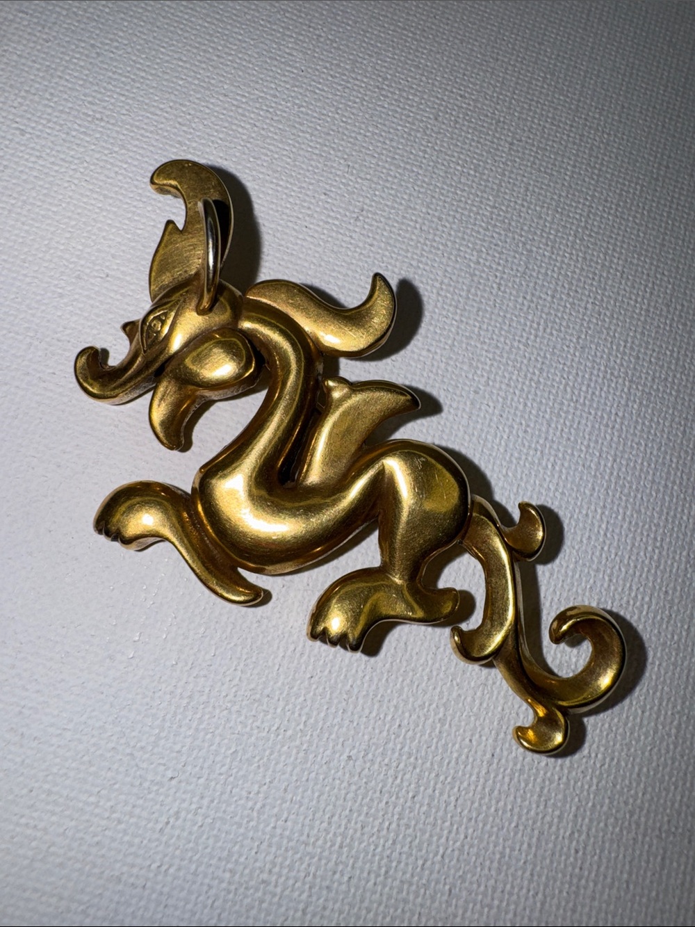 Vintage MMA Gold Dragon Brooch Pendant Pin Metropolitan Museum of Art